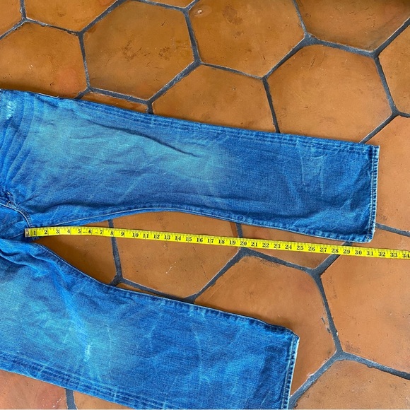 Ralph Lauren Denim & Supply Mens Jeans Blue Denim 40X30 Bootcut Distressed  Flag - Picture 8 of 8